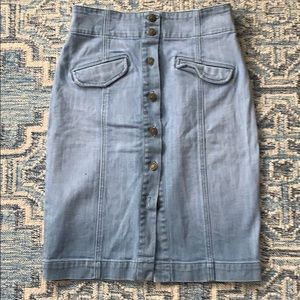 7 for Mankind Denim Skirt